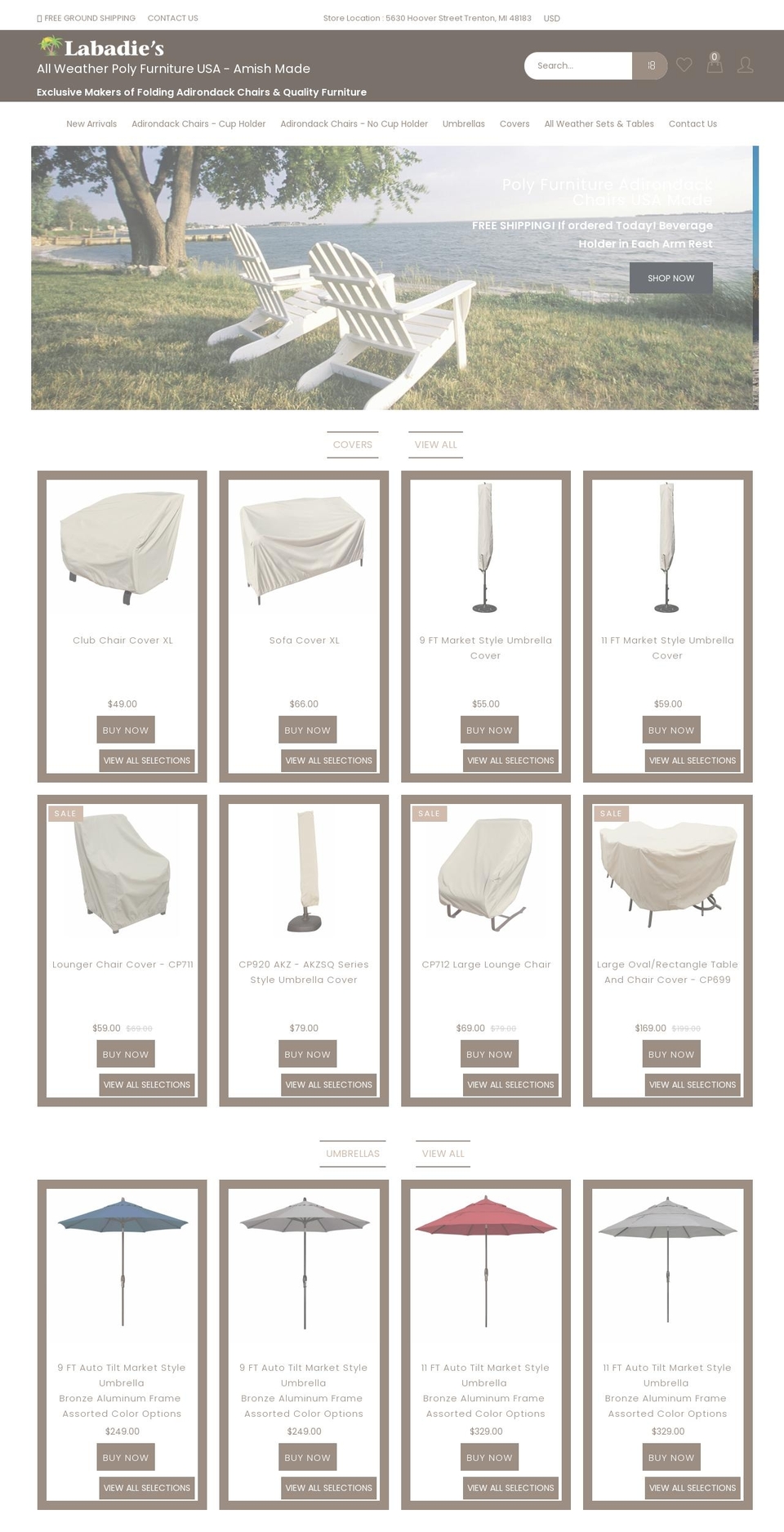 allweatherpolyfurniture.com shopify website screenshot