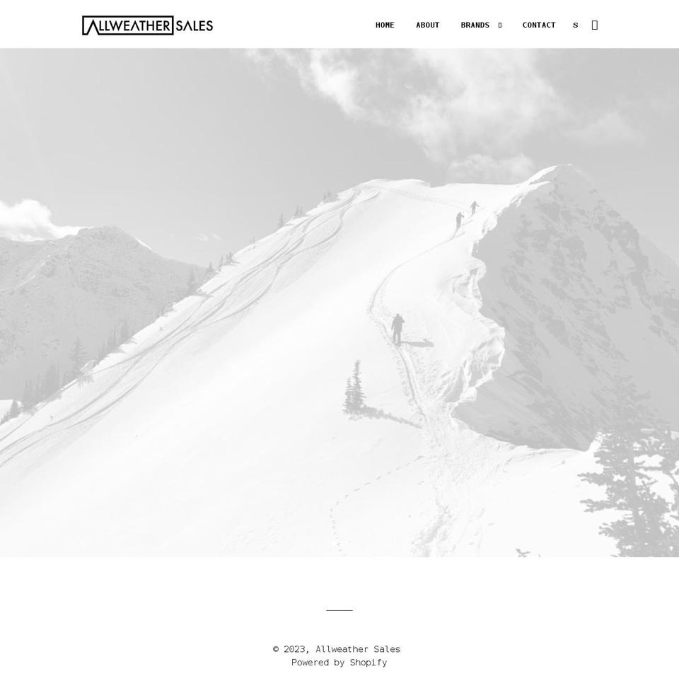 allweathersales.ca shopify website screenshot