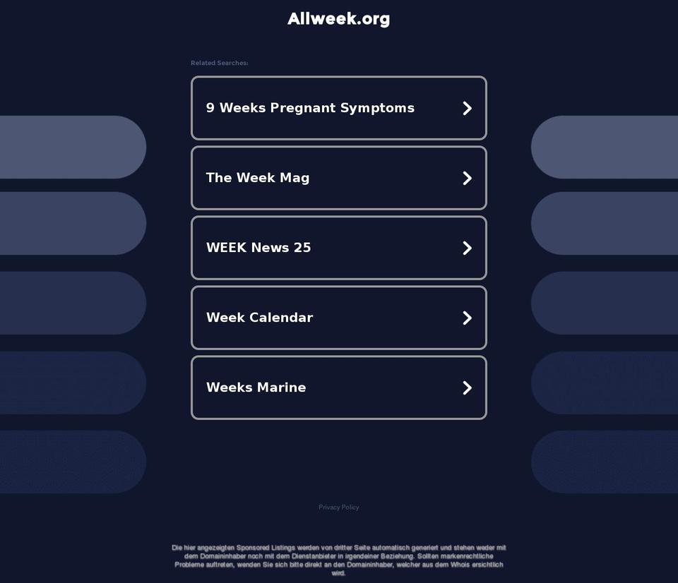 allweek.org shopify website screenshot