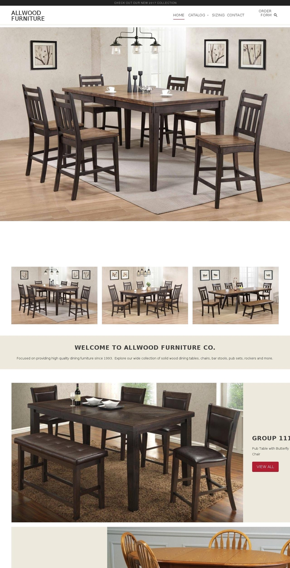 allwoodfurn.com shopify website screenshot