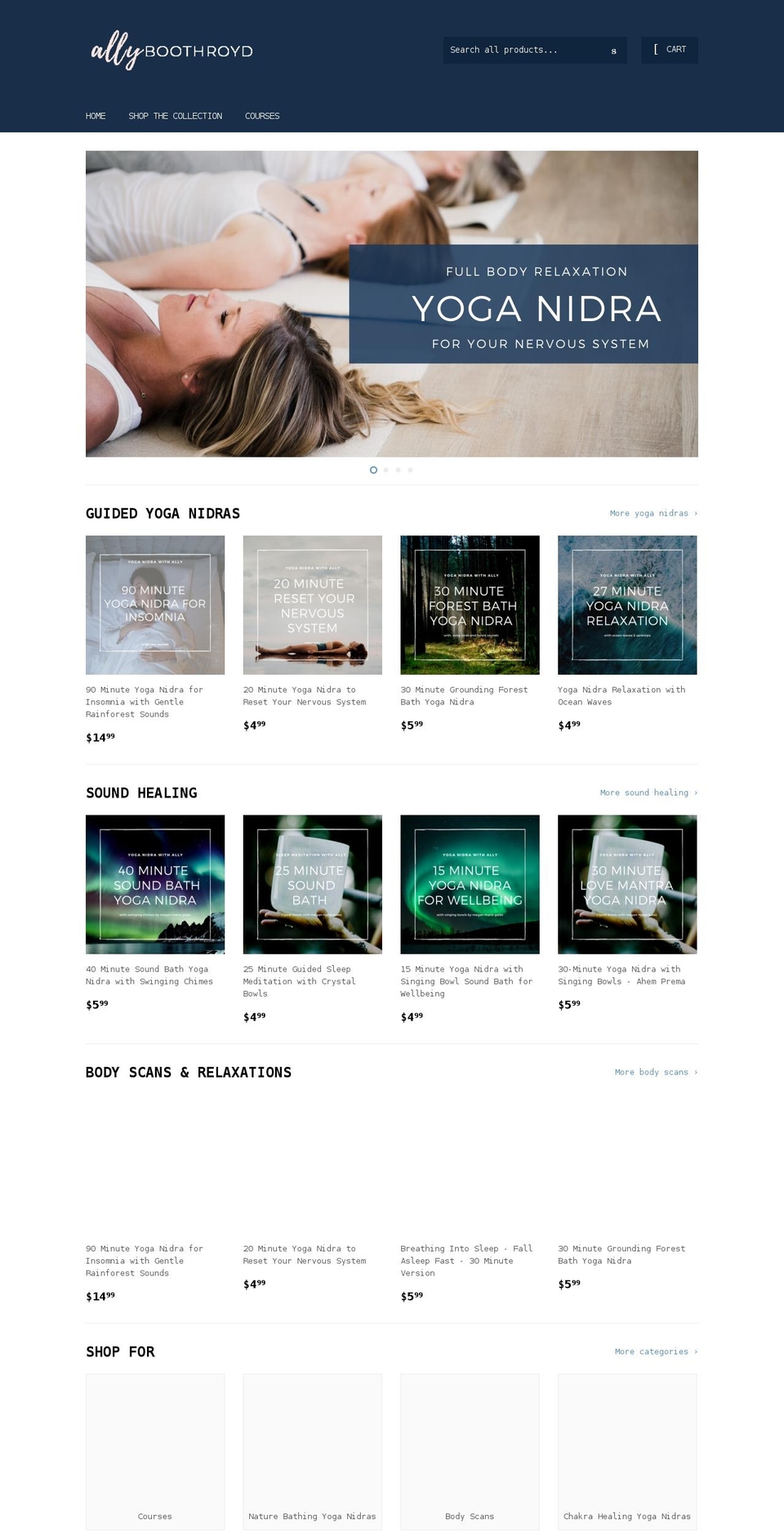 ally-boothroyd.myshopify.com shopify website screenshot