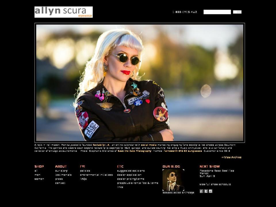 Solo Shopify theme site example allynscura.com