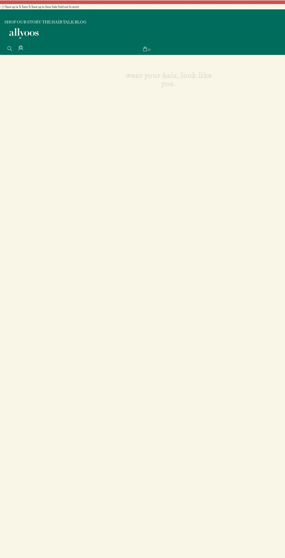 allyoos.com shopify website screenshot