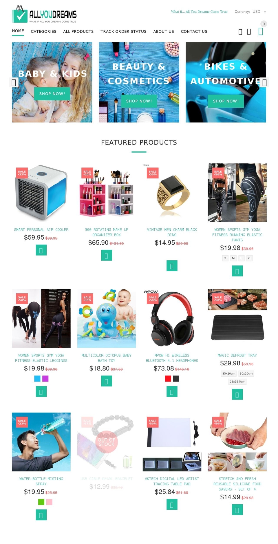 install-me-yourstore-v2-1-8 Shopify theme site example allyoudreams.com