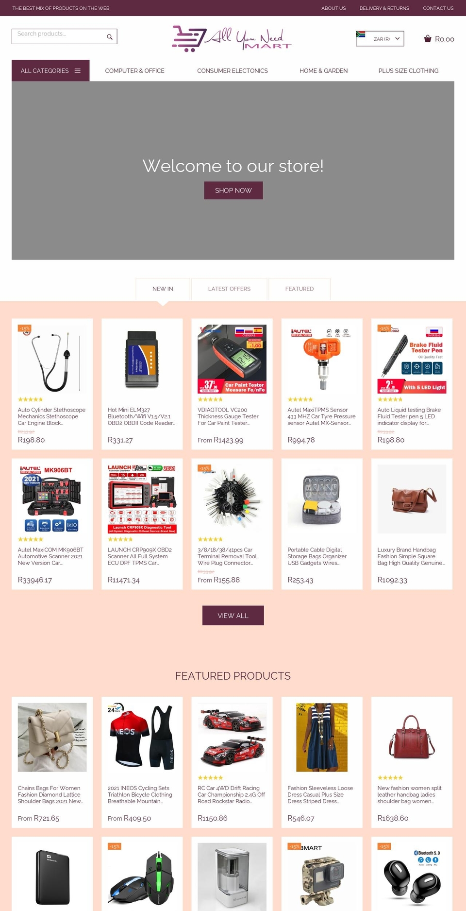 allyouneedmart.com — Shopify storefront screenshot