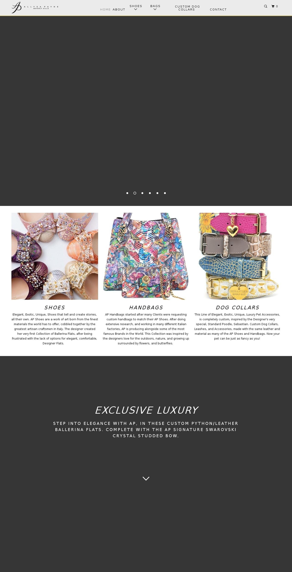 allysapayne.com shopify website screenshot