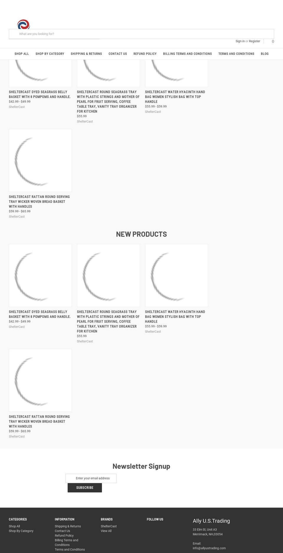 allyustrading.com — Shopify storefront screenshot