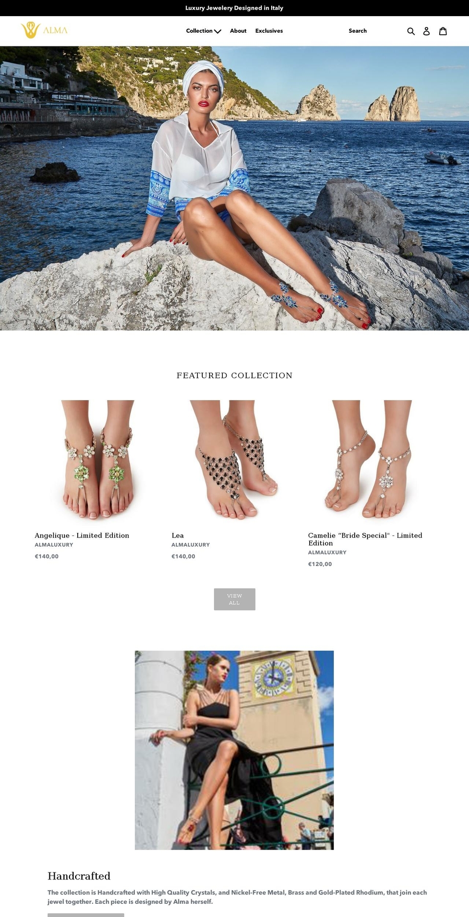 alma-luxury.com — Shopify storefront screenshot