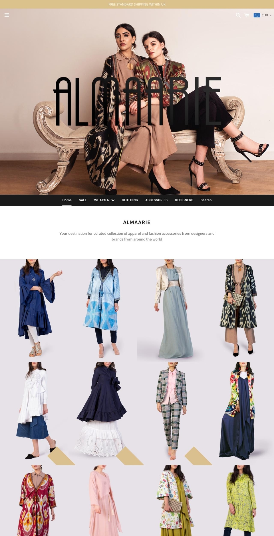 almaarie.com — Shopify storefront screenshot