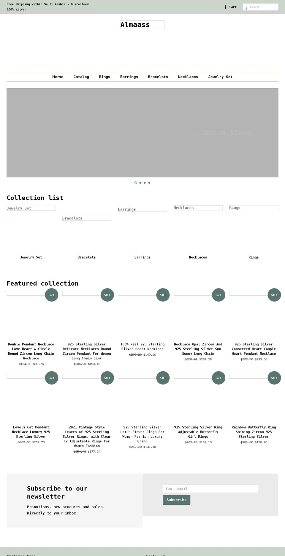 almaass.com shopify website screenshot