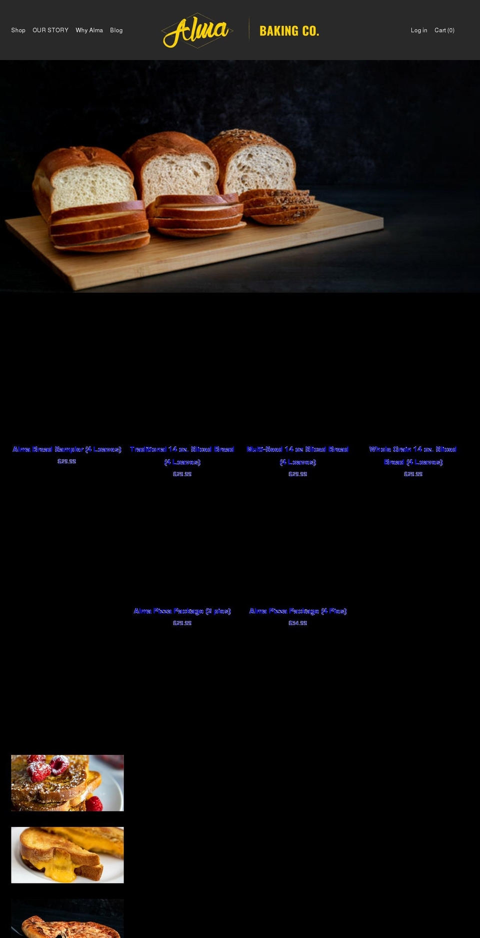 almabaking.com shopify website screenshot