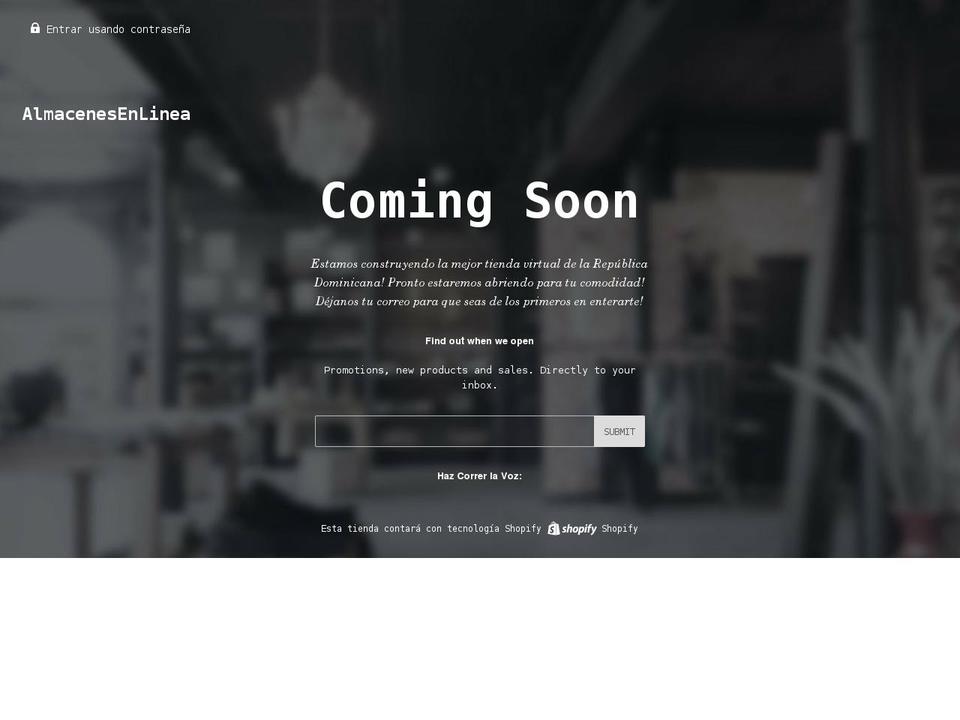 almacenesenlinea.com shopify website screenshot