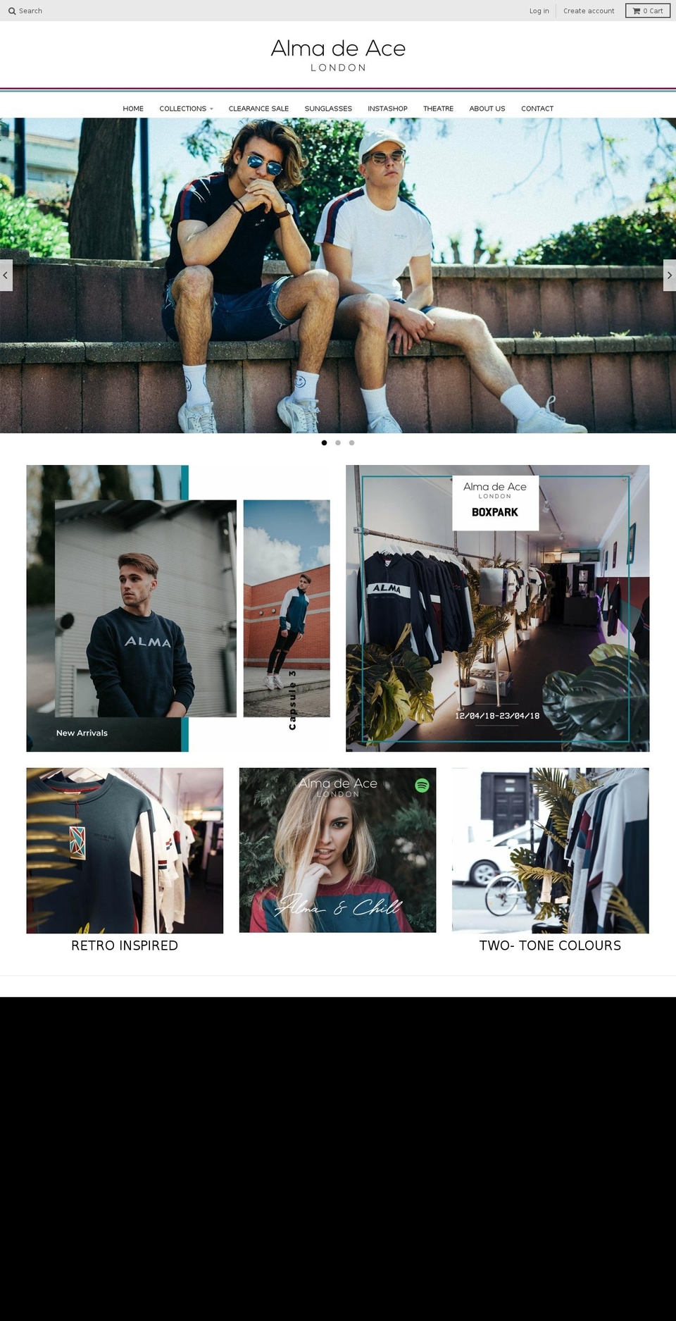 almadeaceclothing.com — Shopify storefront screenshot