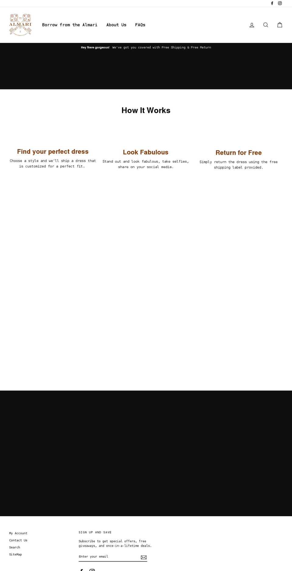 almaripret.com shopify website screenshot