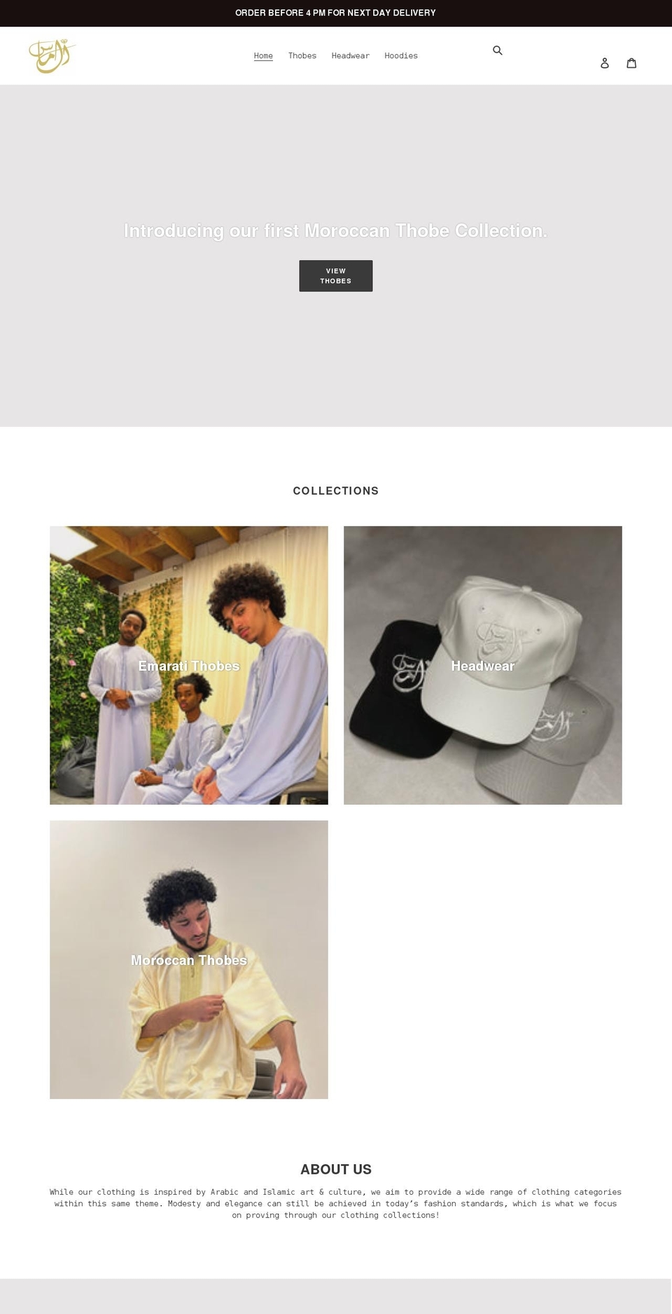 almasclothings.com shopify website screenshot