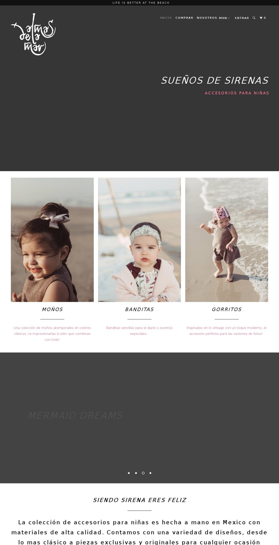 almasdelamar.com — Shopify storefront screenshot