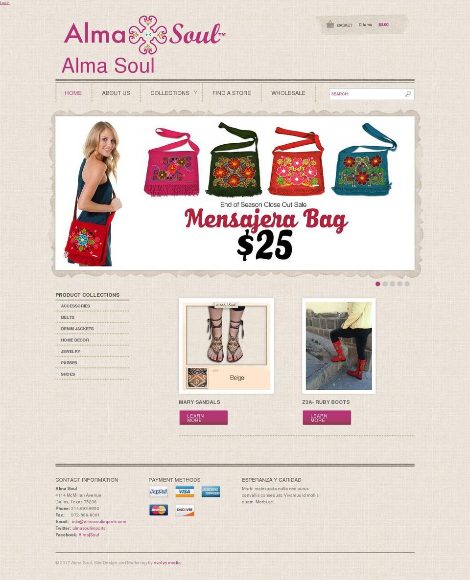 almasoulimports.net shopify website screenshot