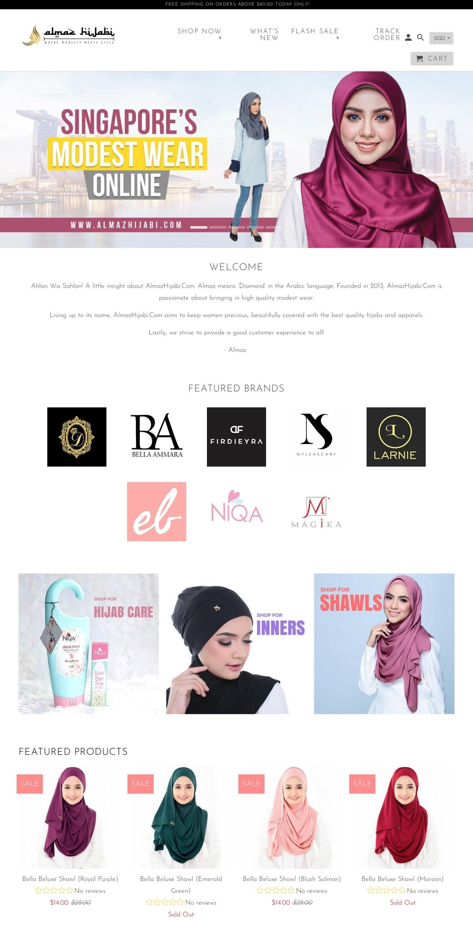 almazhijabi.com — Shopify storefront screenshot
