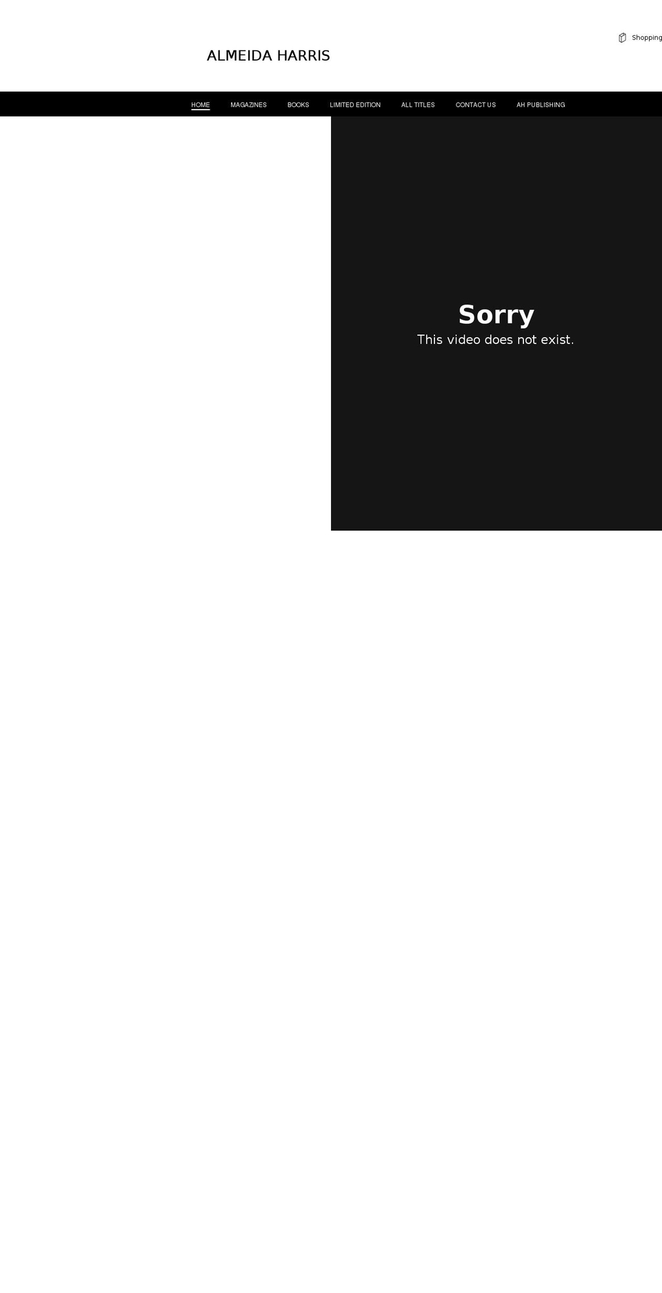 almeidaharris.com — Shopify storefront screenshot