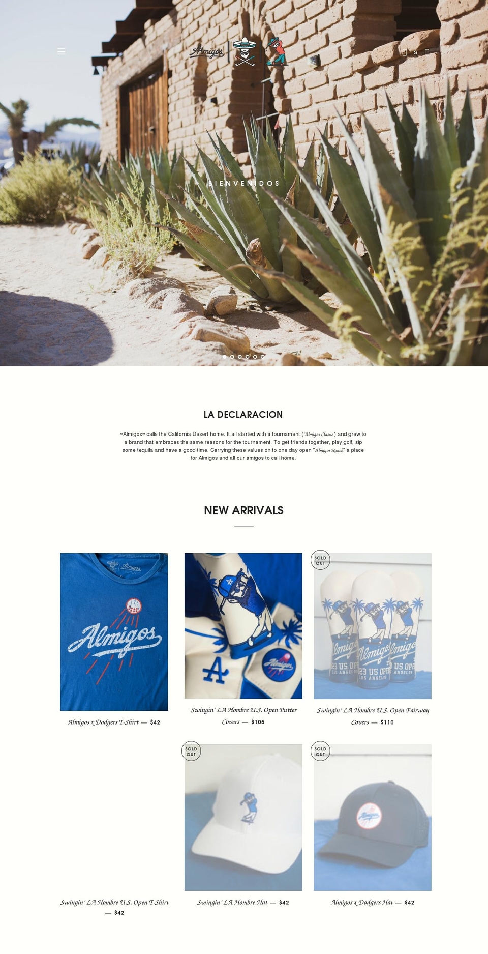 almigosgolf.com shopify website screenshot
