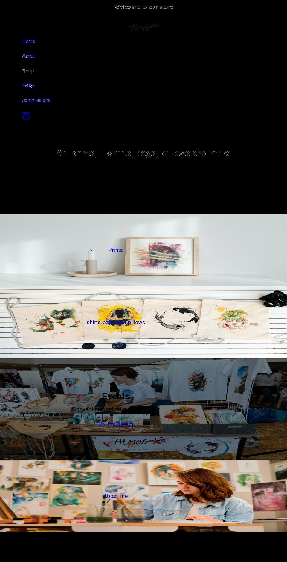 almogolanart.com — Shopify storefront screenshot