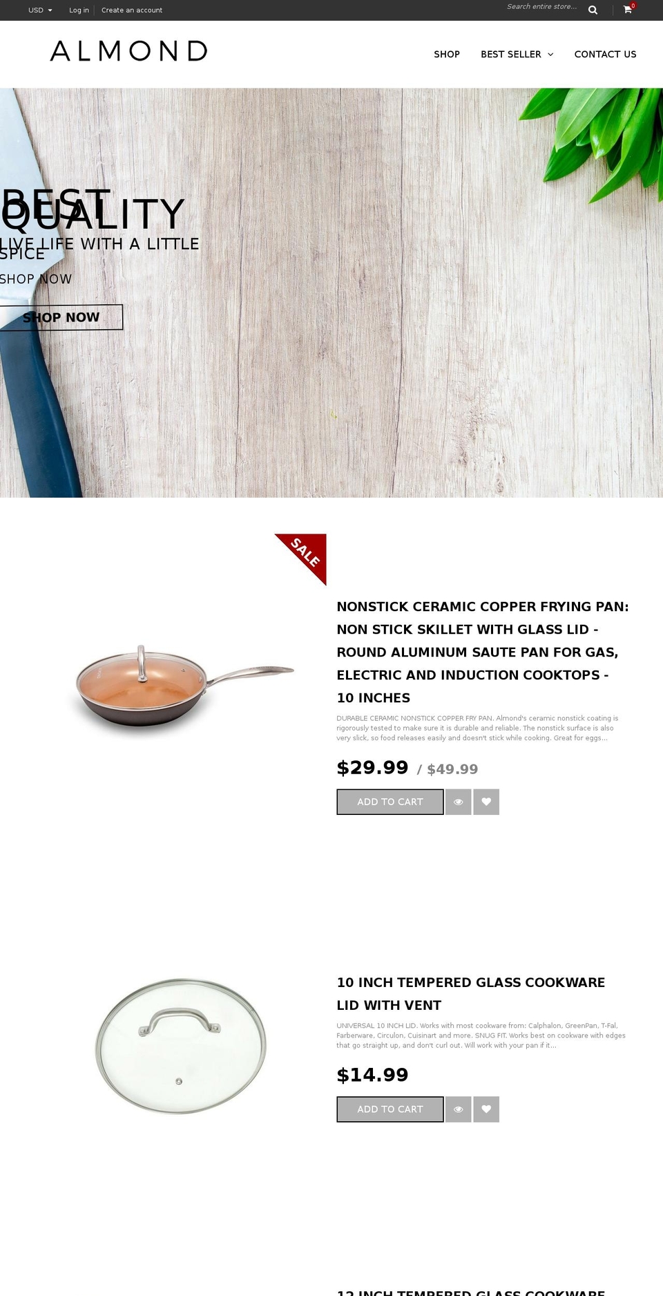 almondhome.com shopify website screenshot