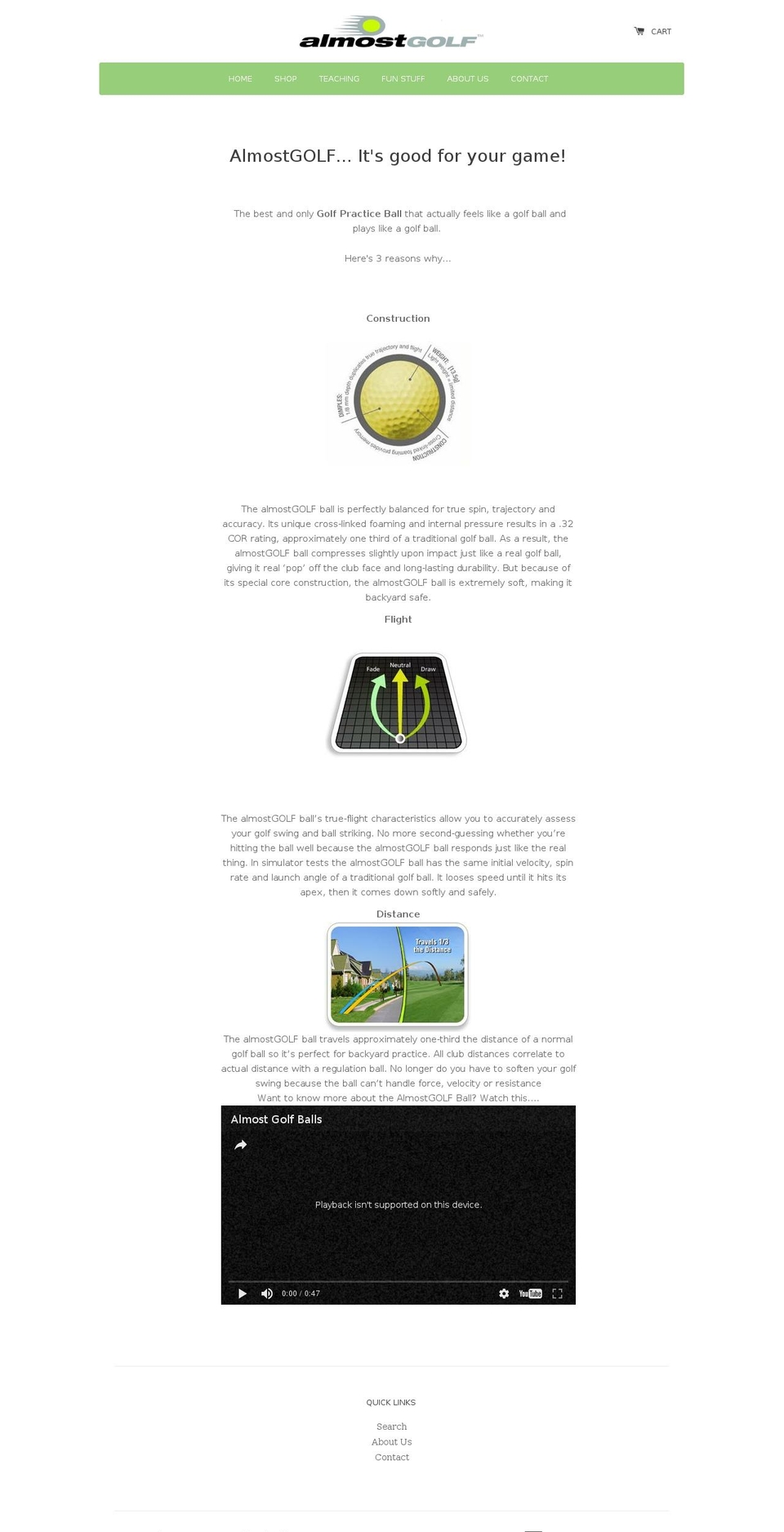 almostgolf.com.au shopify website screenshot