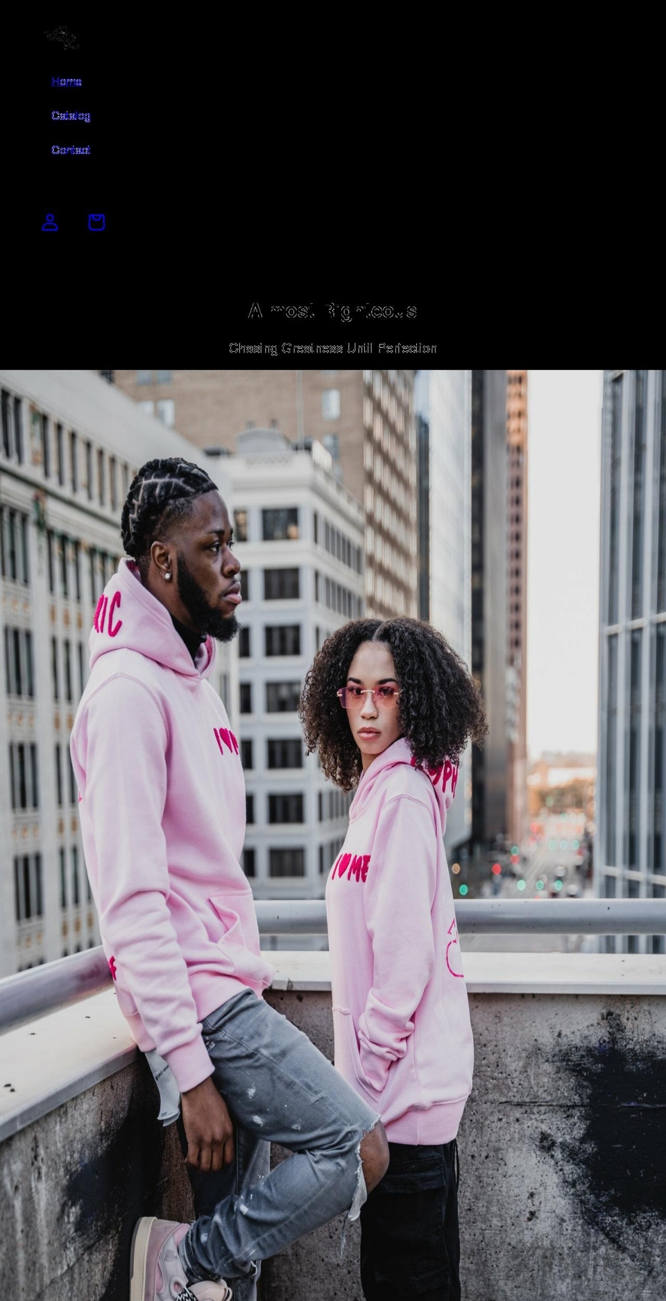almostrighteous.com shopify website screenshot