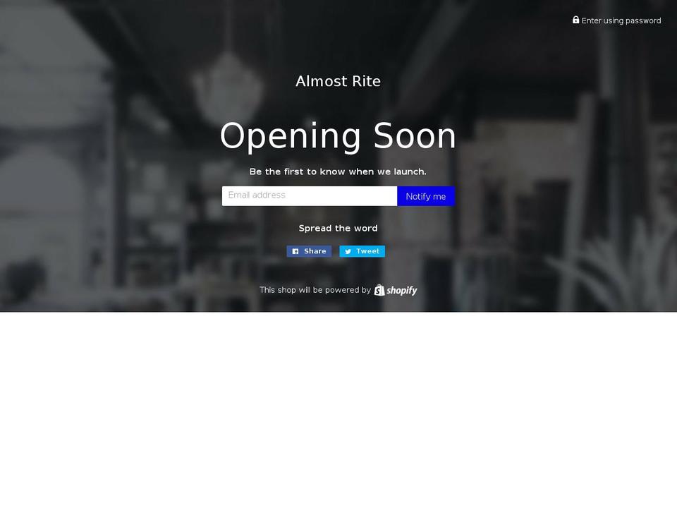 almostrite.com — Shopify storefront screenshot