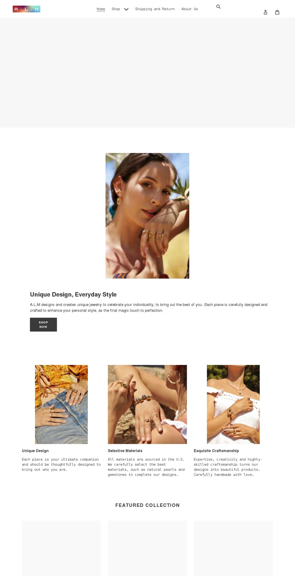 almthestudio.com shopify website screenshot