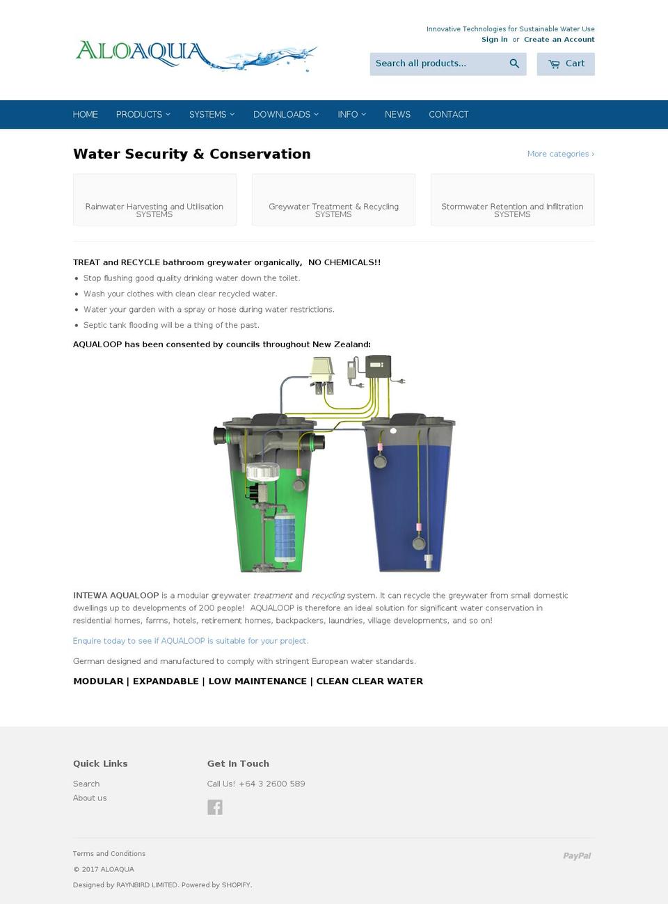 aloaqua.com shopify website screenshot