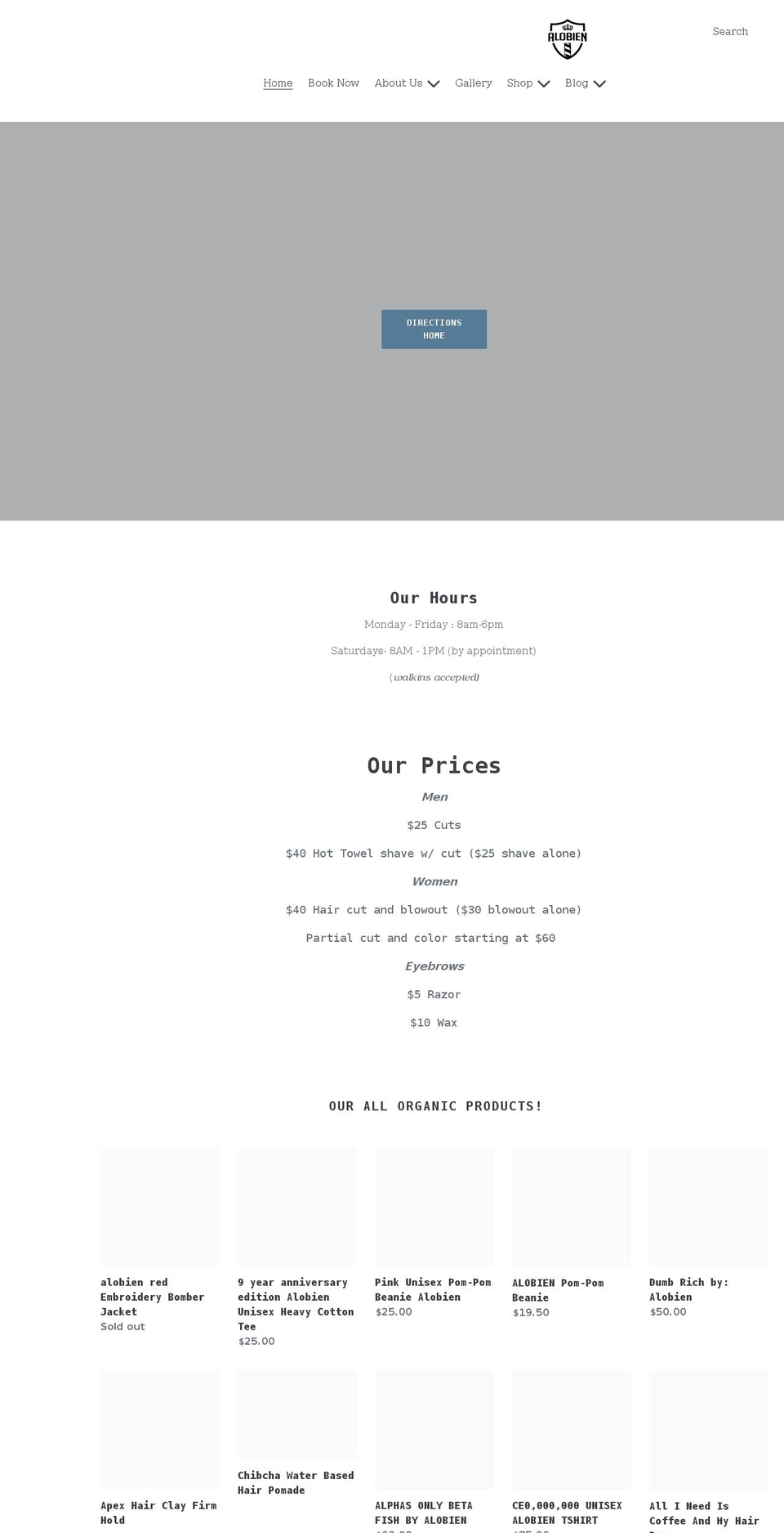 alobien.com shopify website screenshot