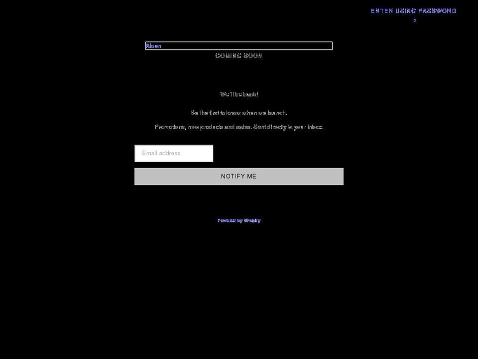 aloen-products.myshopify.com shopify website screenshot