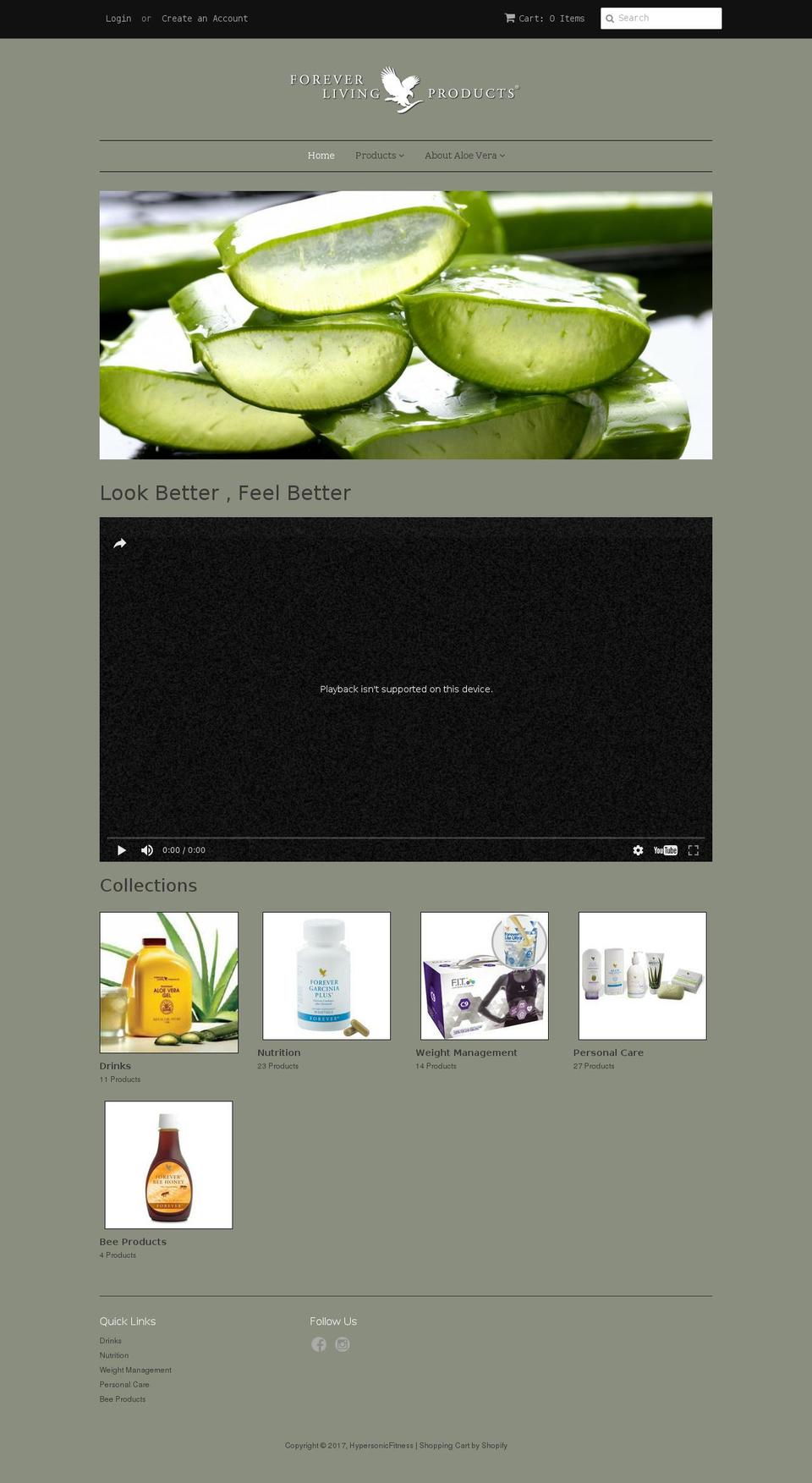 aloeveradubai.com shopify website screenshot