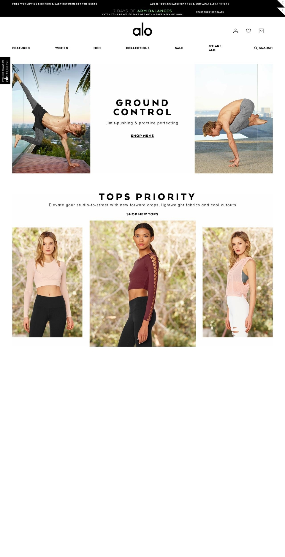 ALO - Production [4.3]\/Eco-Aware Shopify theme site example alofit.com