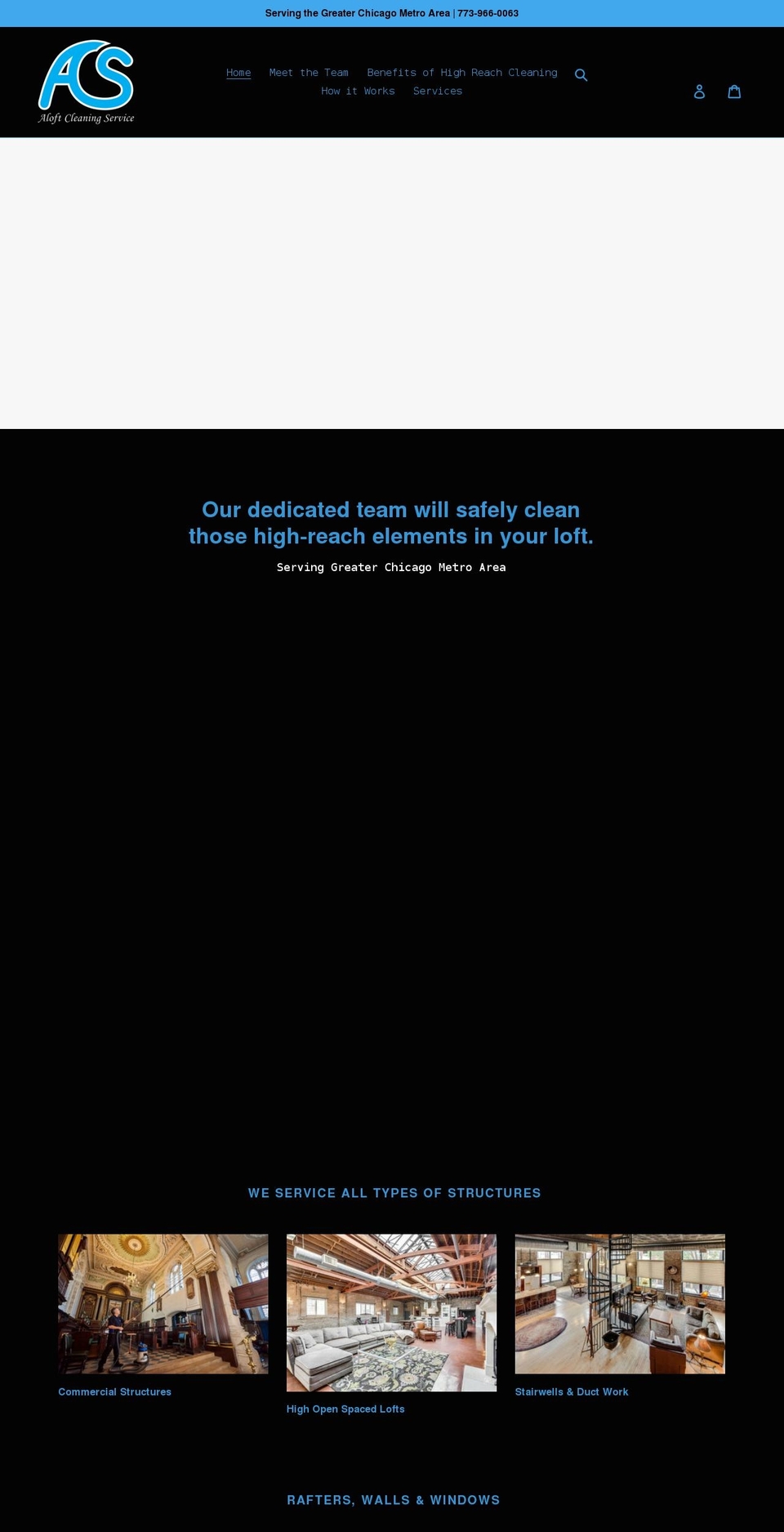 aloftcleaningservice.com shopify website screenshot