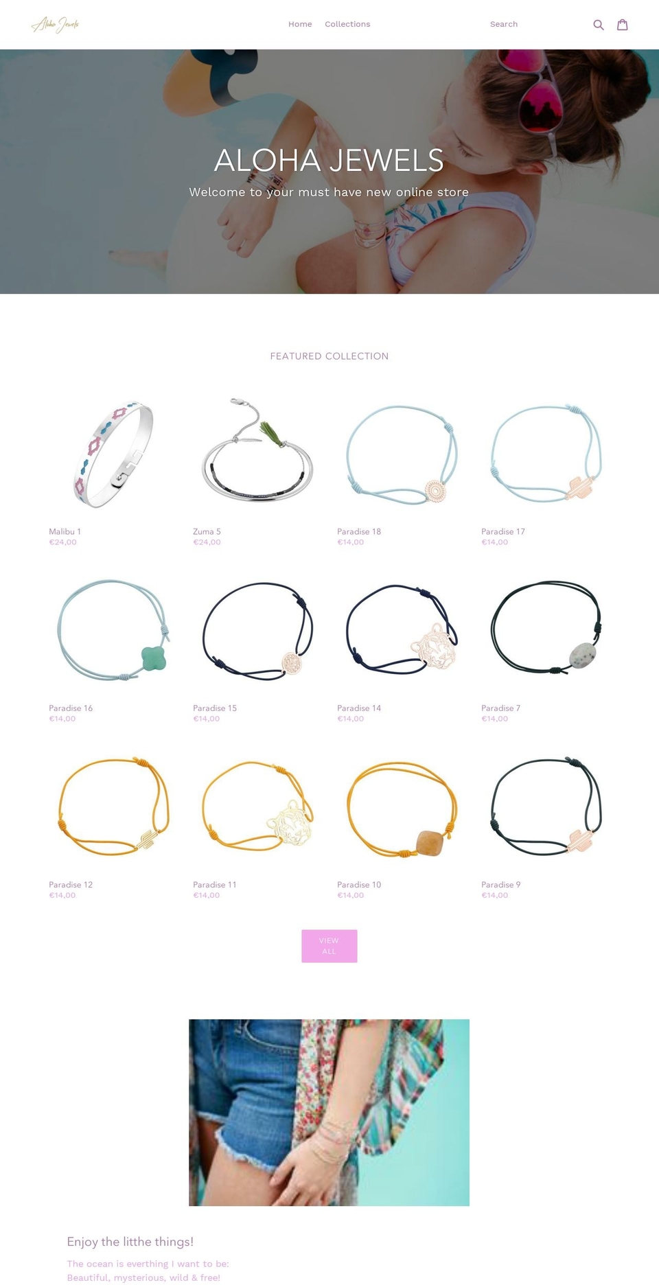 aloha-jewels.com — Shopify storefront screenshot
