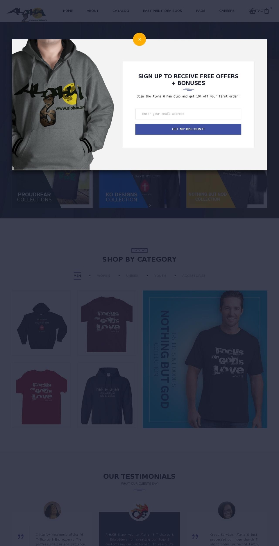 aloha6.com — Shopify storefront screenshot