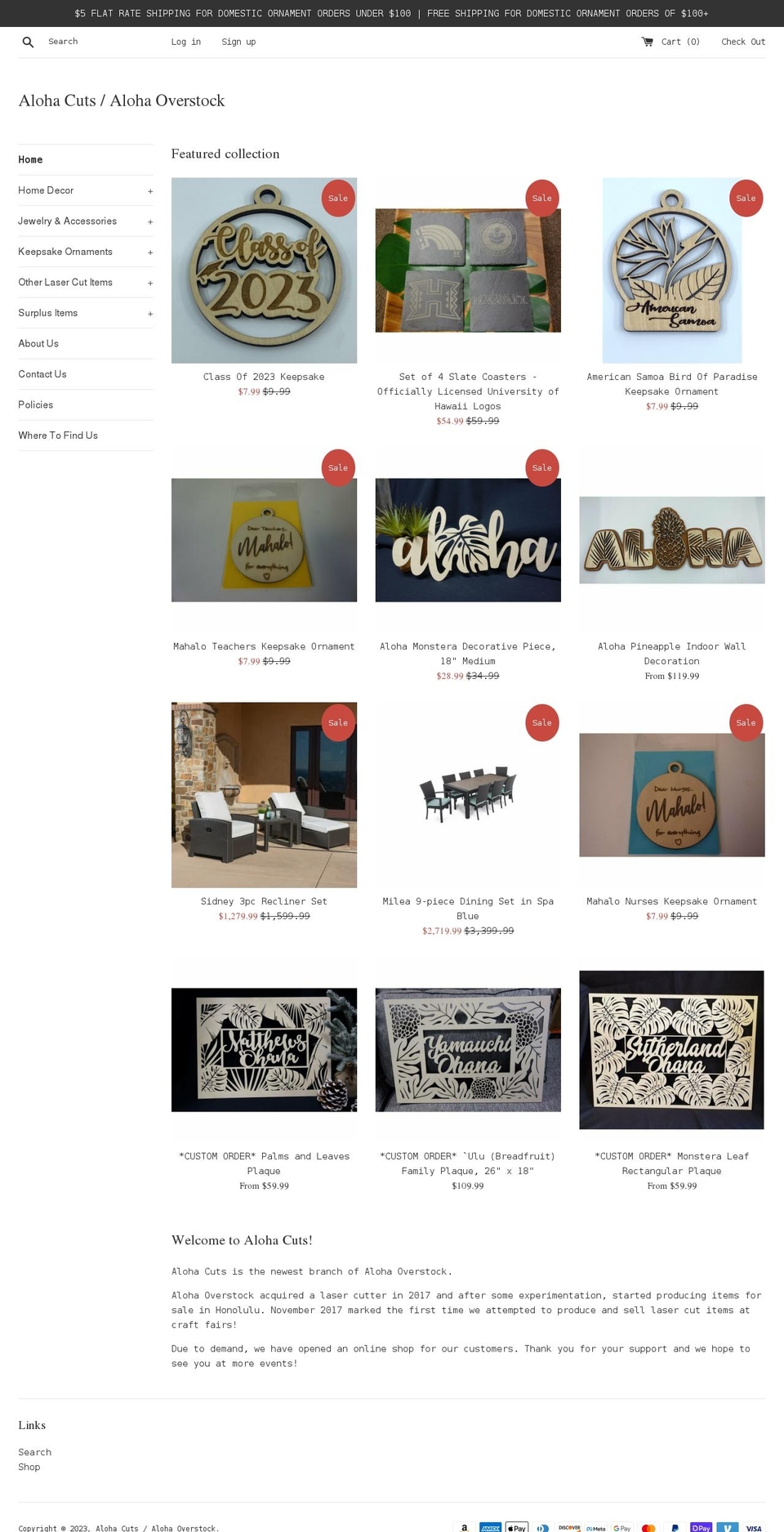alohacuts.com — Shopify storefront screenshot