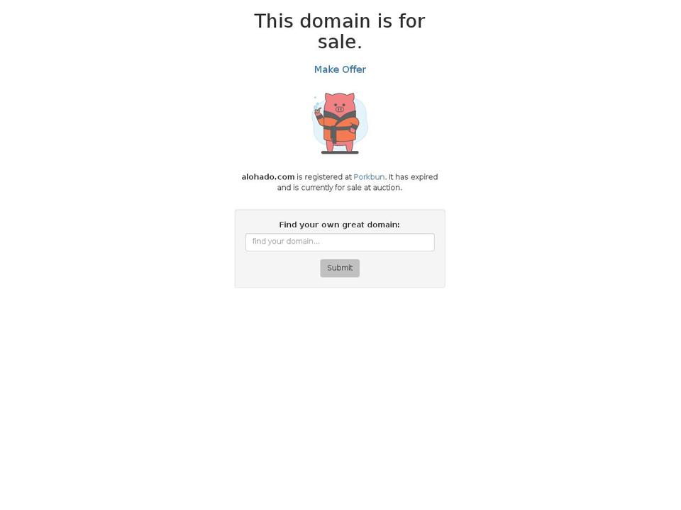 alohado.com shopify website screenshot