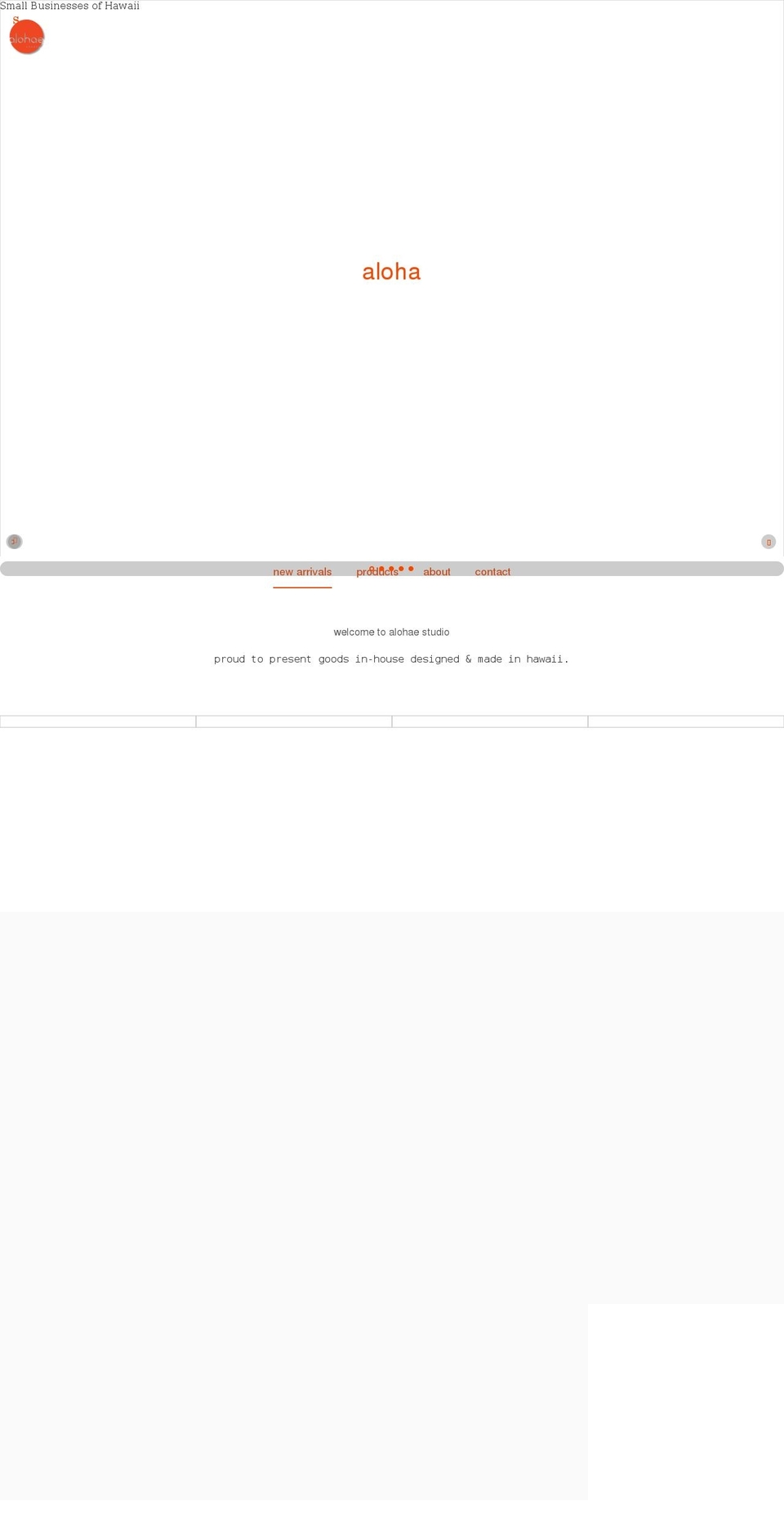 alohae.com shopify website screenshot
