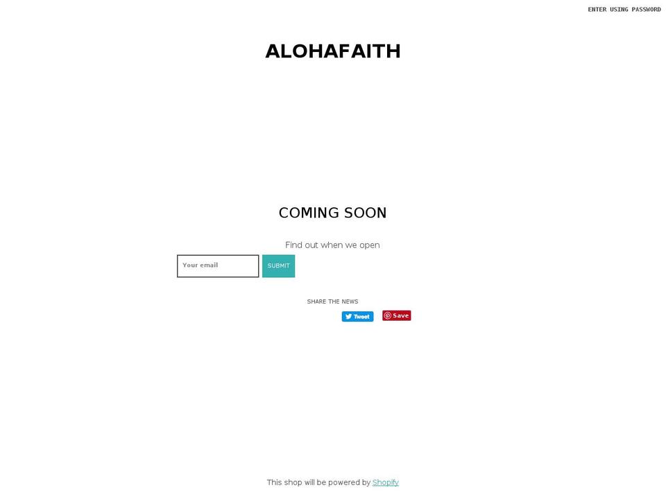 alohafaith.com — Shopify storefront screenshot