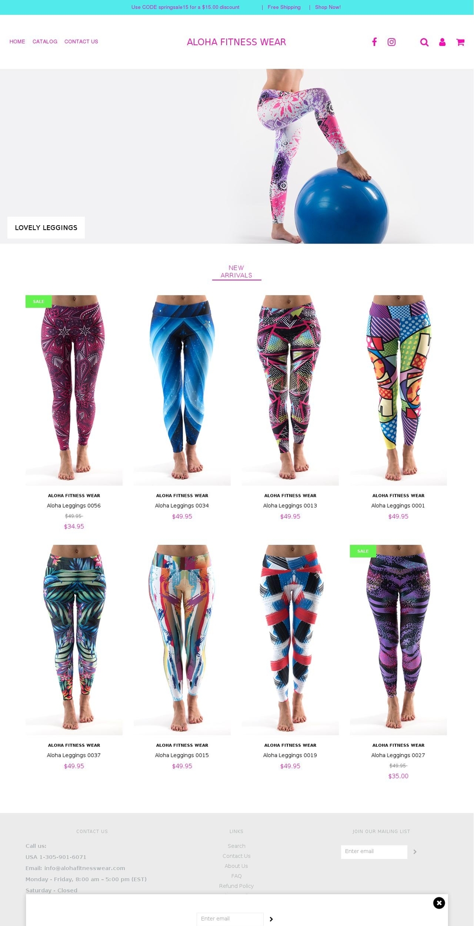 alohafitnesswear.com — Shopify storefront screenshot