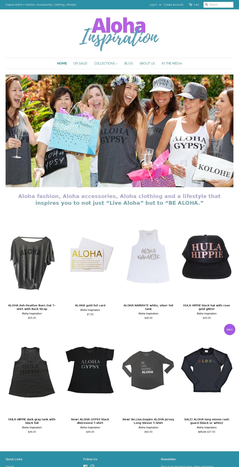 Working Discount Ninja Theme Shopify theme site example alohainspiration.com