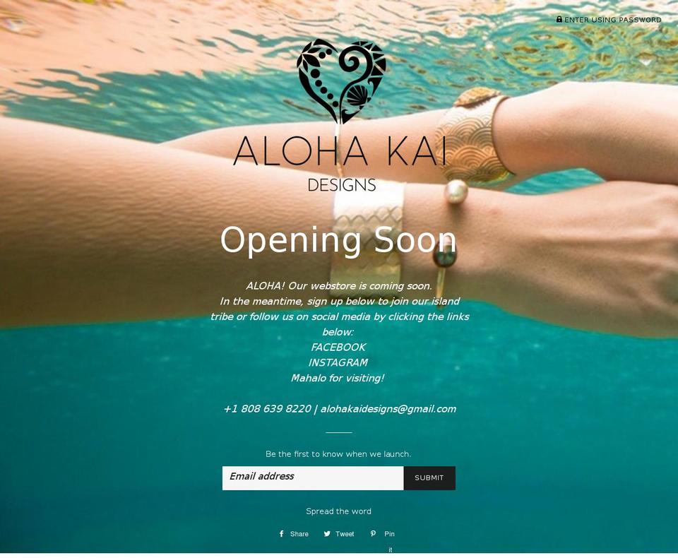alohakaidesigns.com — Shopify storefront screenshot