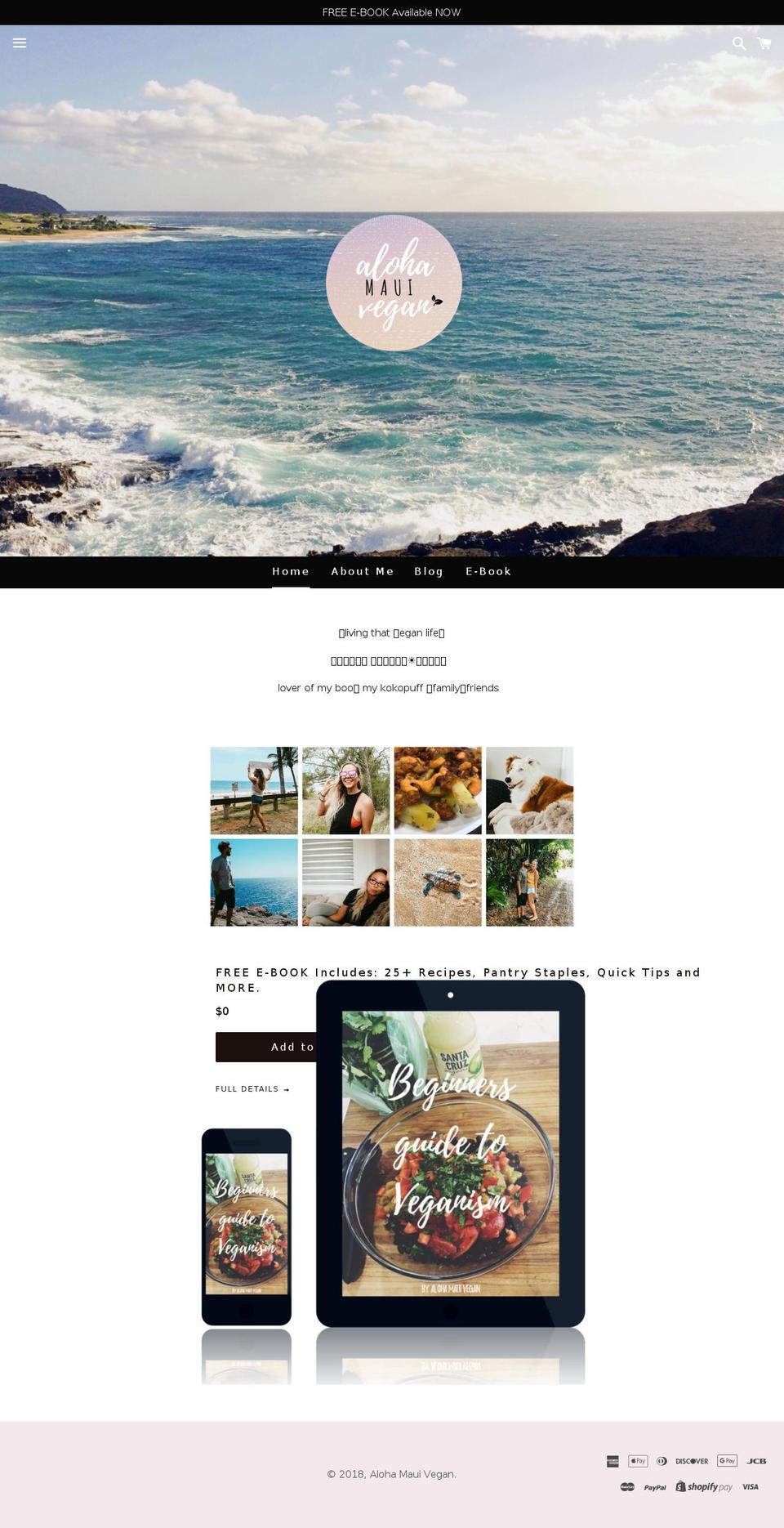 alohamauivegan.com — Shopify storefront screenshot