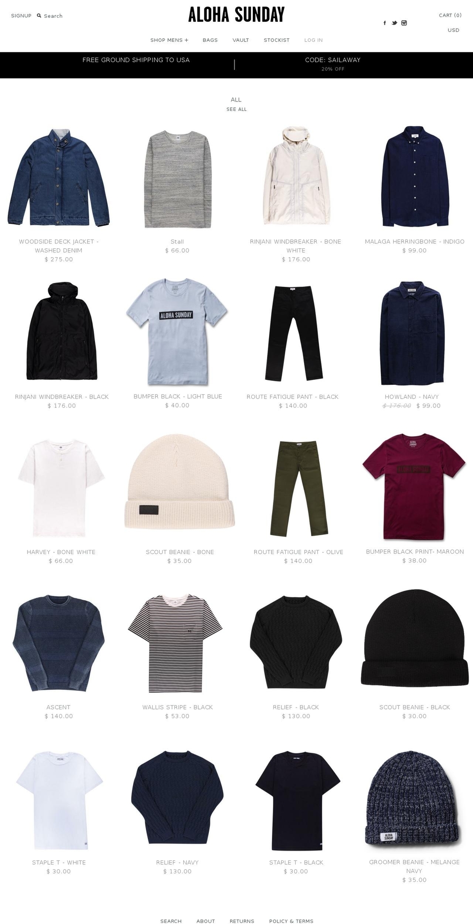 alohasundaybeachclub.com shopify website screenshot