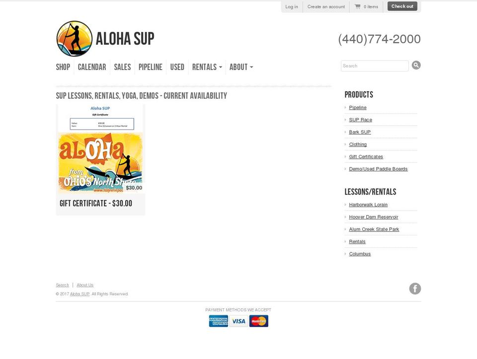 alohasupoh.com shopify website screenshot