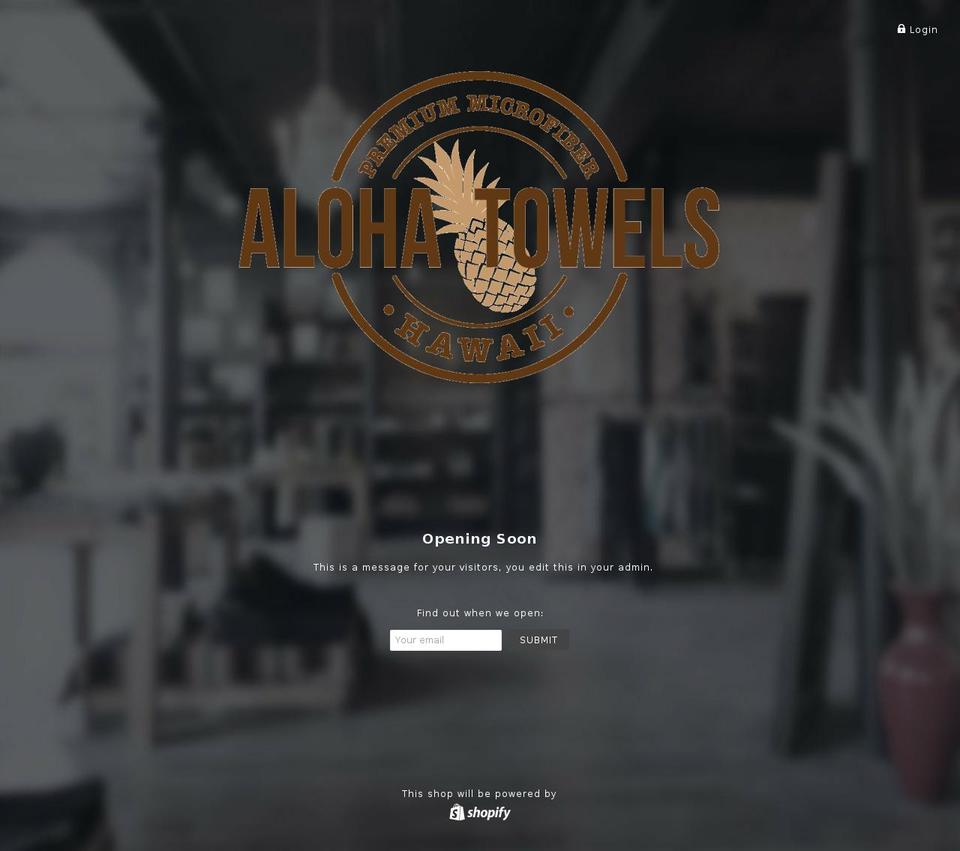 alohatowels.com — Shopify storefront screenshot