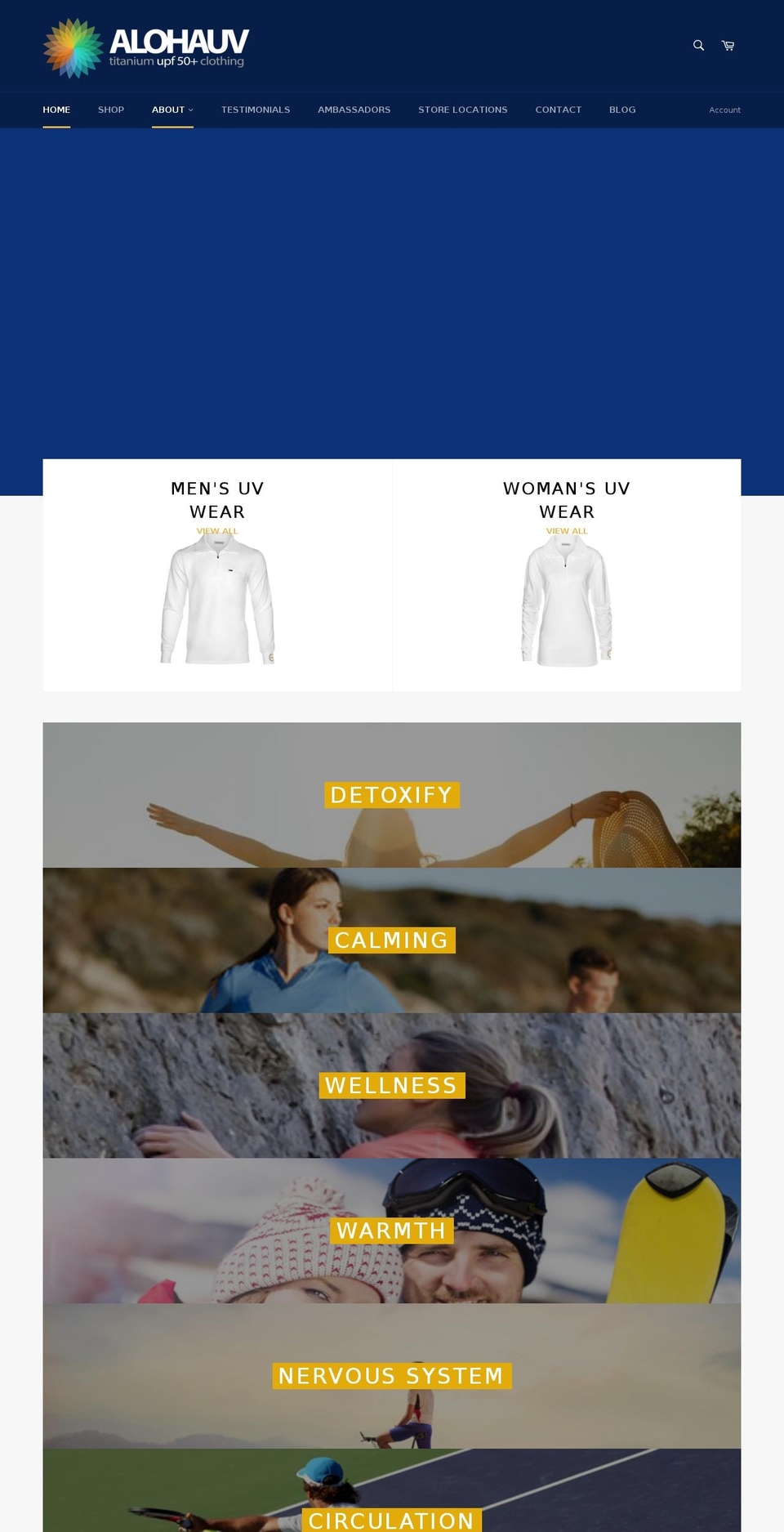 alohauv.com shopify website screenshot